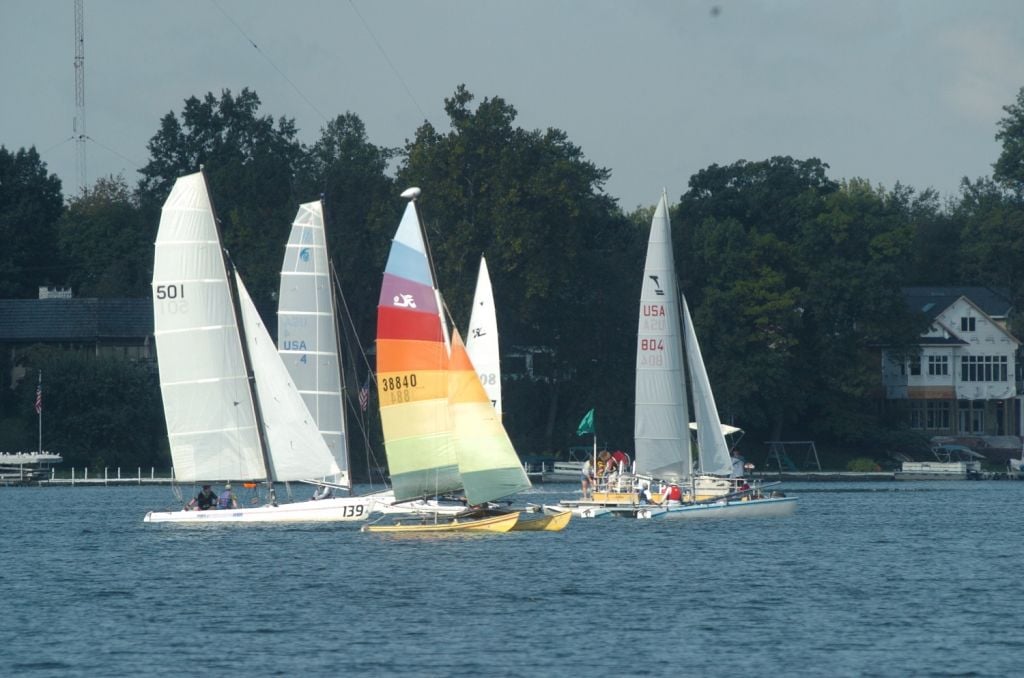sail boats on lake in Kosciusko County