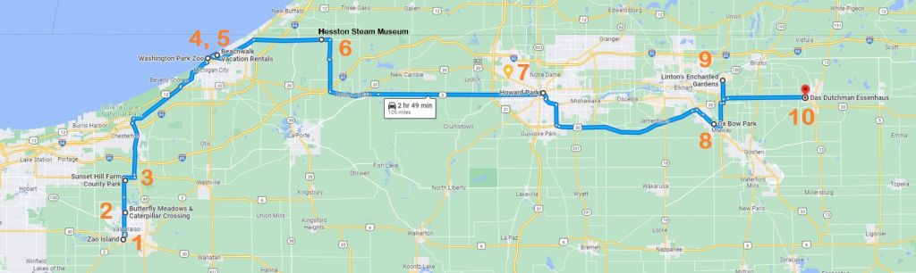 Map for Family Friendly Spring Flings