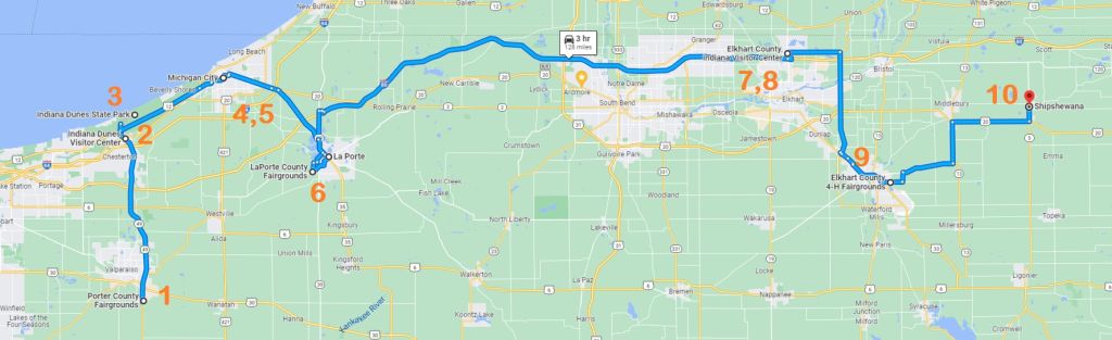 Map for Top July Events