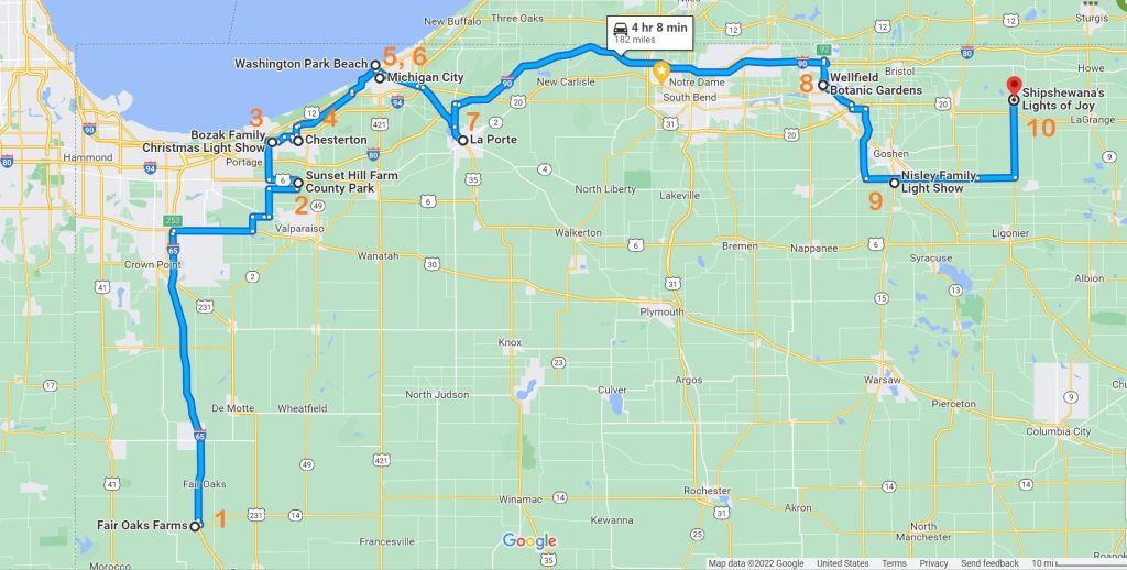 Map for Holiday Lights