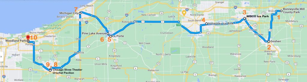 Map for Winter Events