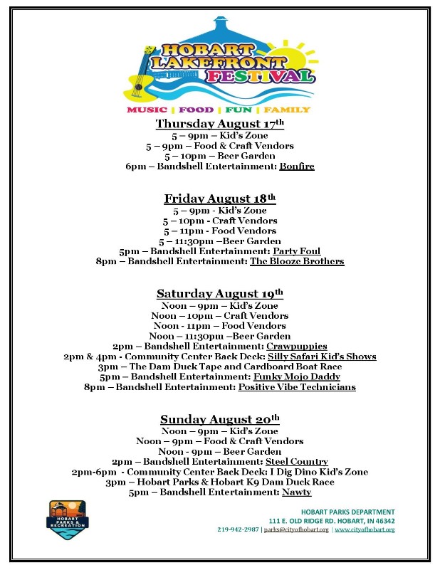 Hobart Lakefront Festival 1