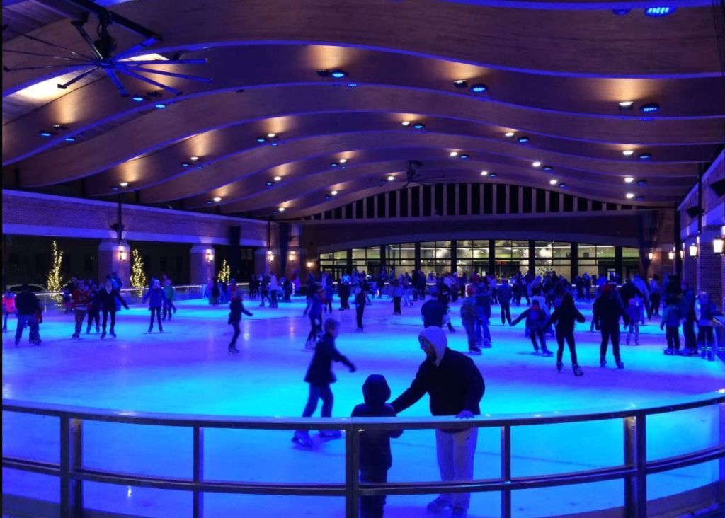 Ice Skating under the Urschel Pavilion