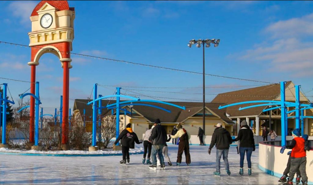 Ice Skating in Downtown Crown Point and Deep River Waterpark