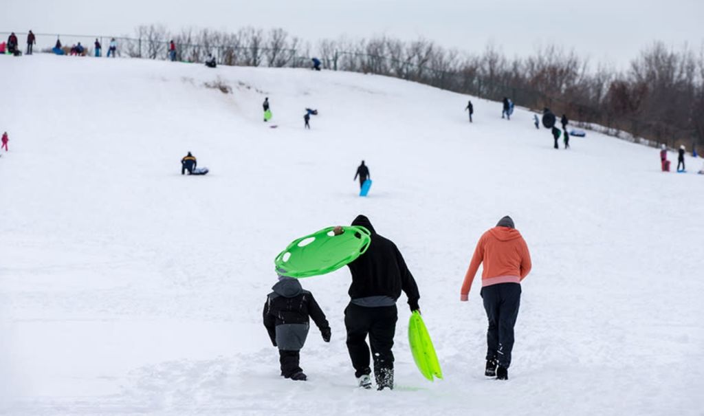 Sledding in Northwest Indiana