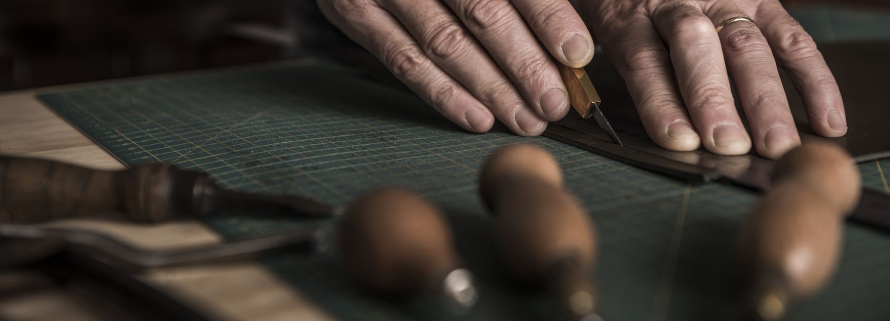 Artisan Working with Leather