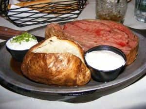 Diners travel far and wide for Heston's famous prime rib.