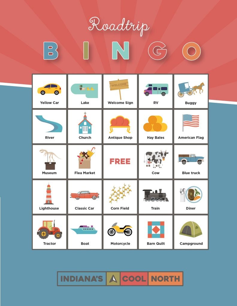 An illustrated bingo card 