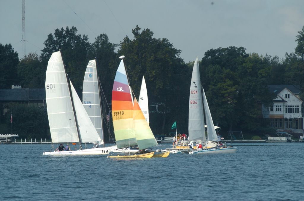 sail boats on lake in Kosciusko County