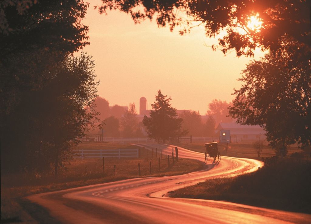 Elkhart buggy at sunset