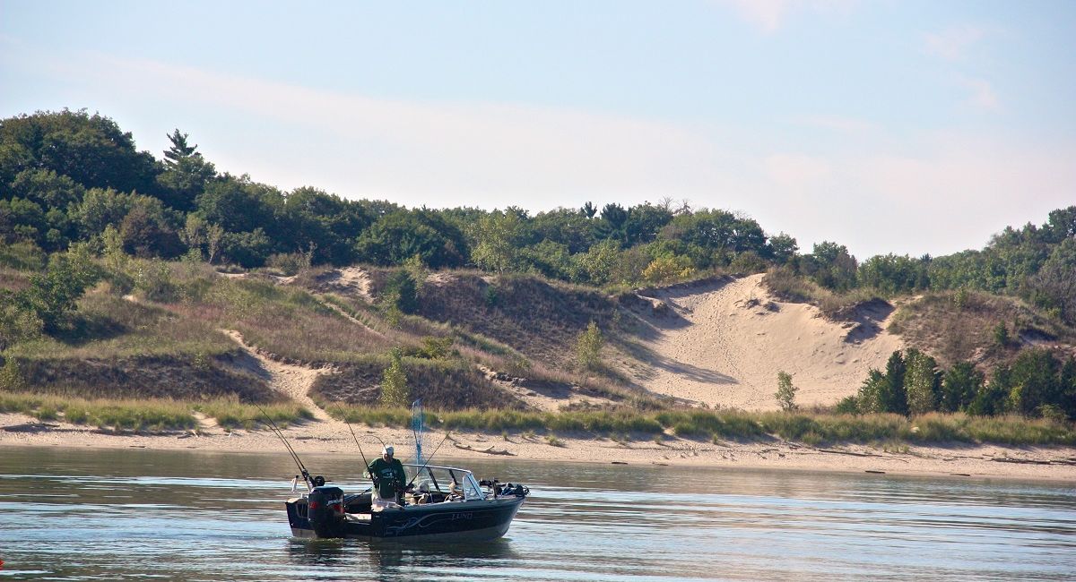Fishing in the Indiana Dunes