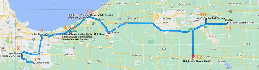 Map for Summer Shopping