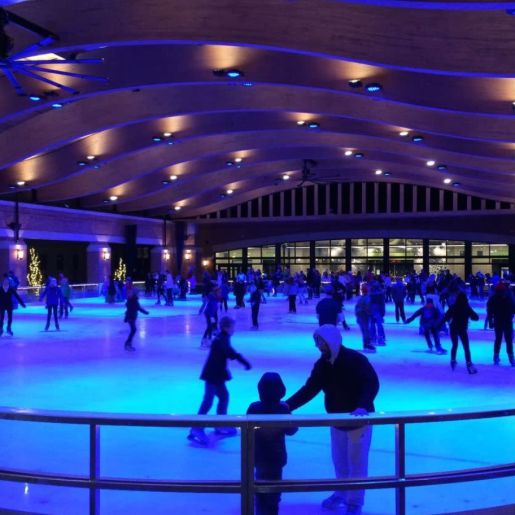 Ice Skating under the Urschel Pavilion