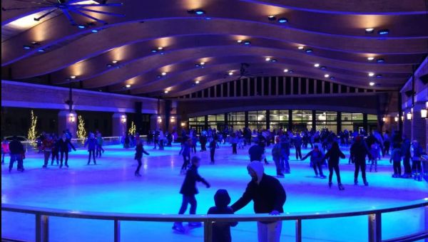 Ice Skating under the Urschel Pavilion